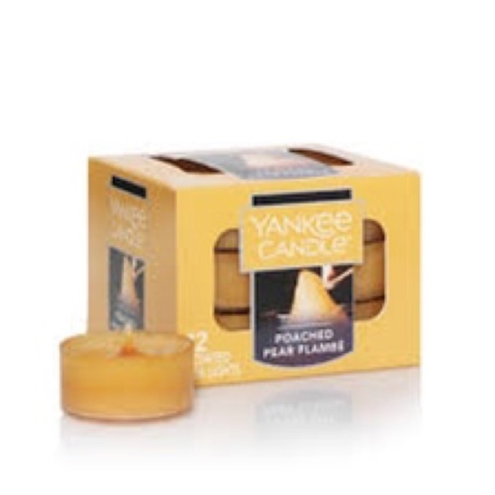 🕯 Yankee Candle Tea Lights - Poached Pear Flambe